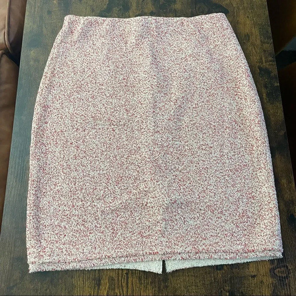 ann taylor red and white marble skirt - Picture 2 of 13